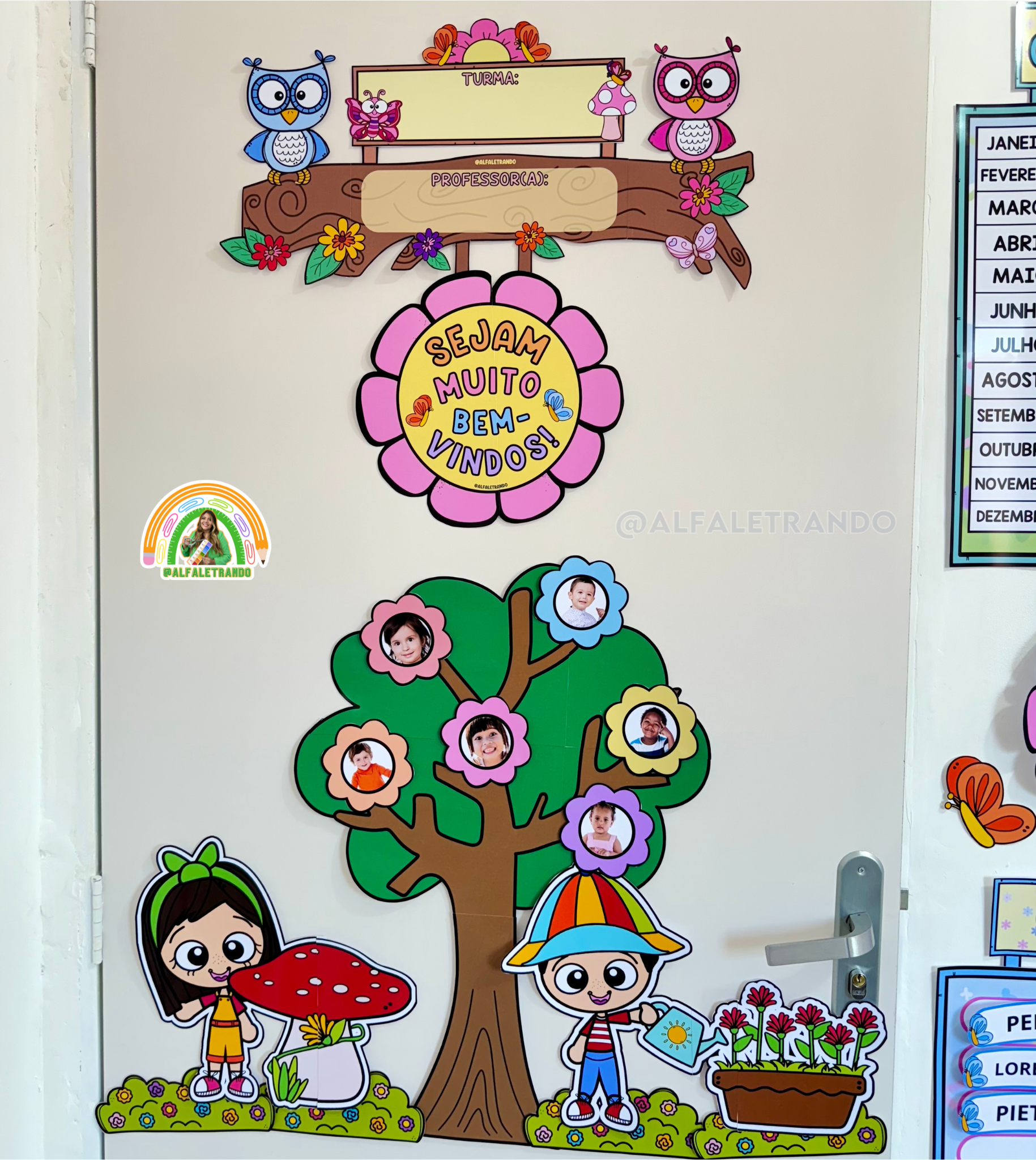 painel jardim encantado para sala de aula