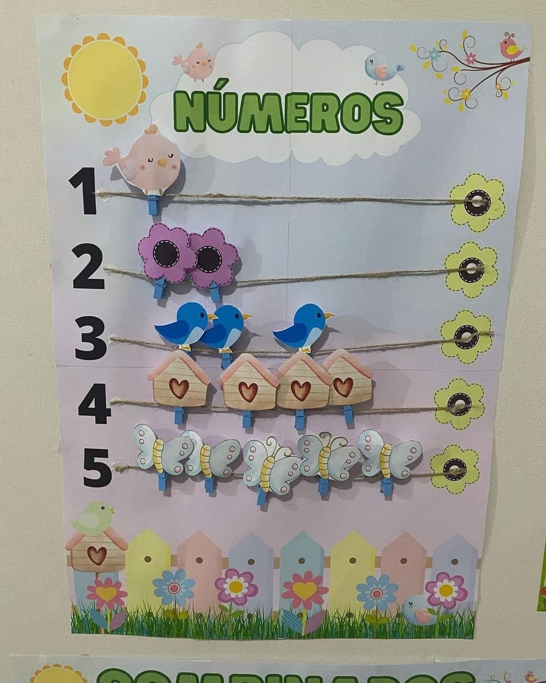mural escolar tema primavera