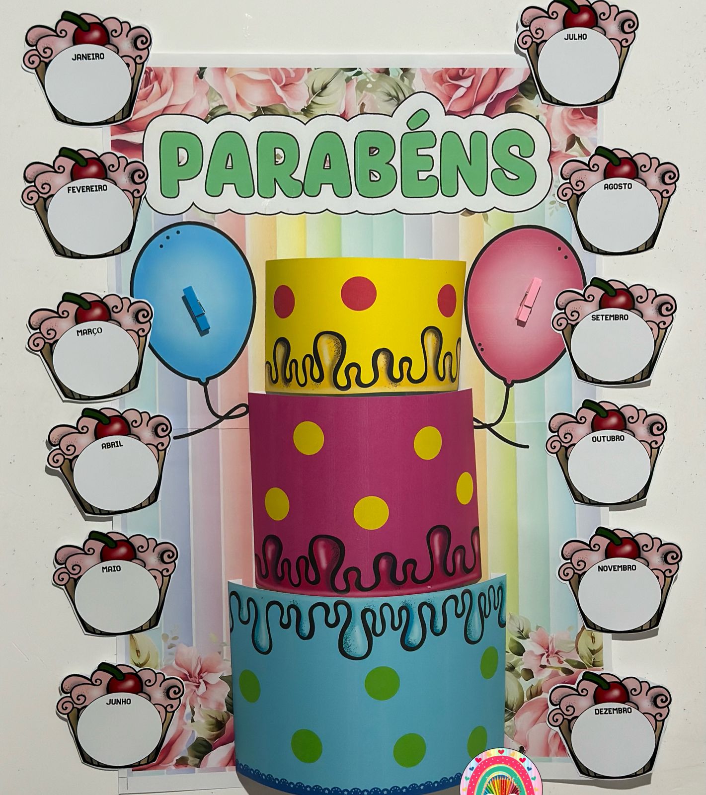 painel jardim encantado para sala de aula