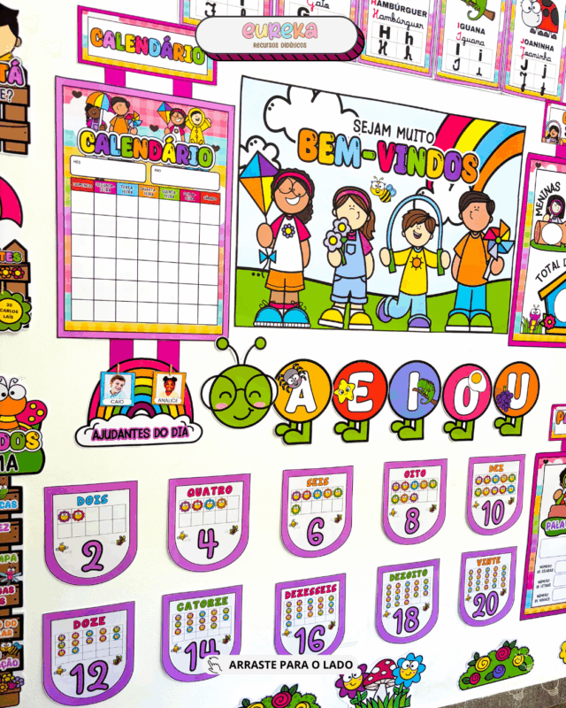 mural escolar tema primavera