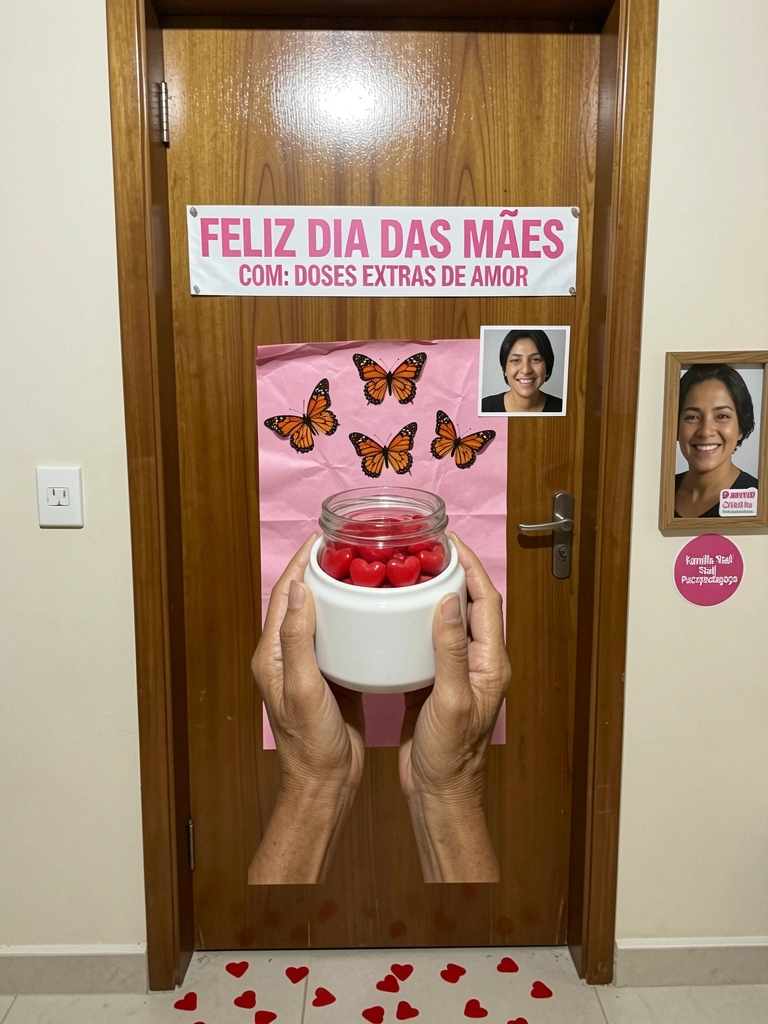 Quatro sousplats brancos redondos dispostos sobre mesa posta com talheres e copos