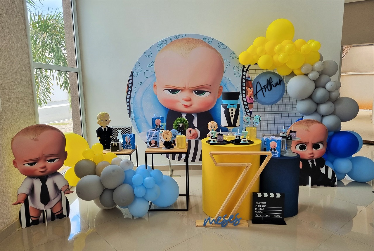 decoração festa bebê Poderoso Chefinho