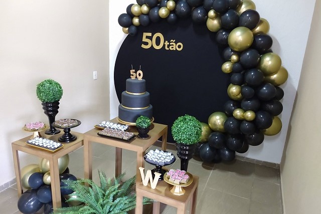 enfeites para festa de 50 anos