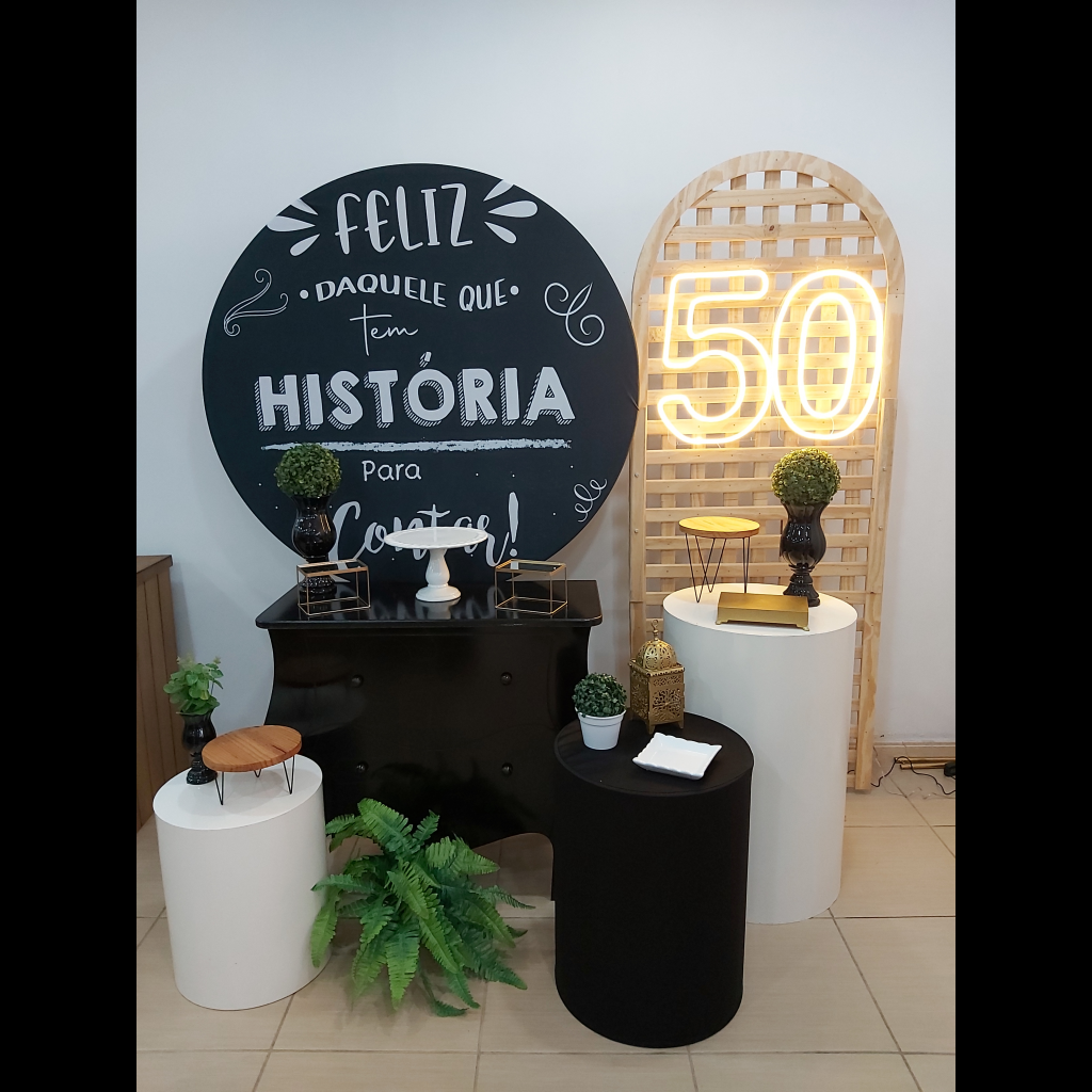 decoração de mesa 50 anos