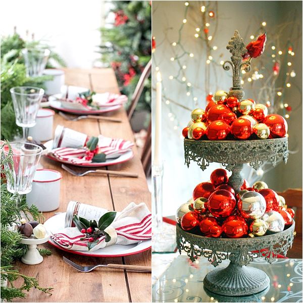 mesa de natal elegante e simples