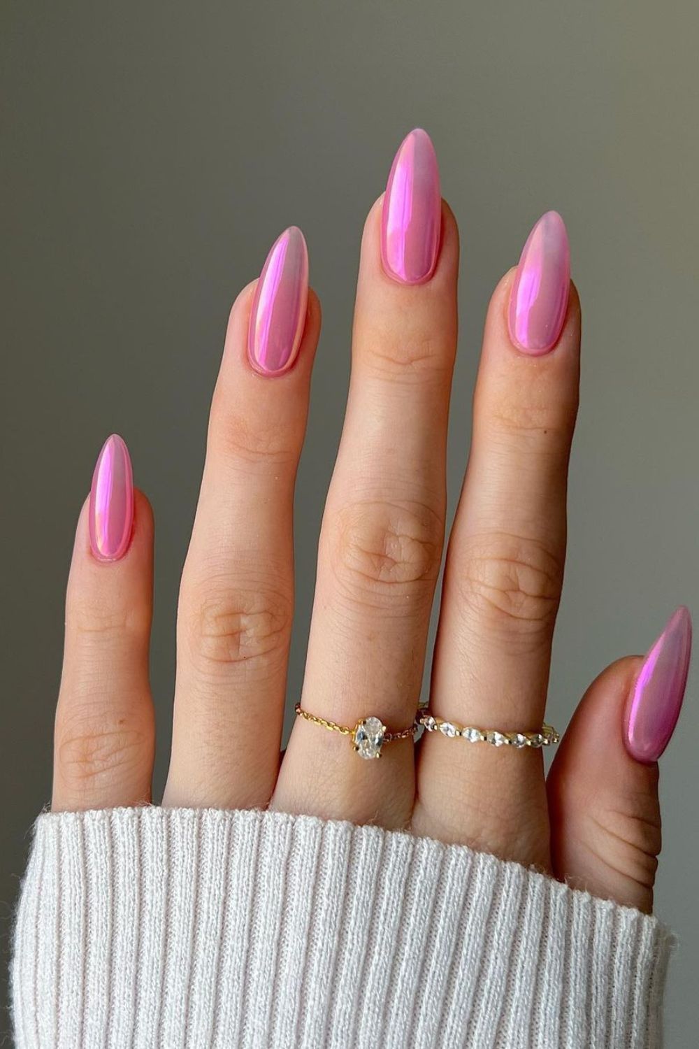 unhas rosa degrade