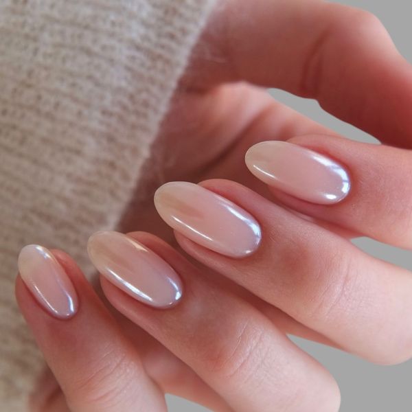 unhas em gel simples