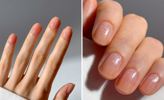 unhas em gel simples