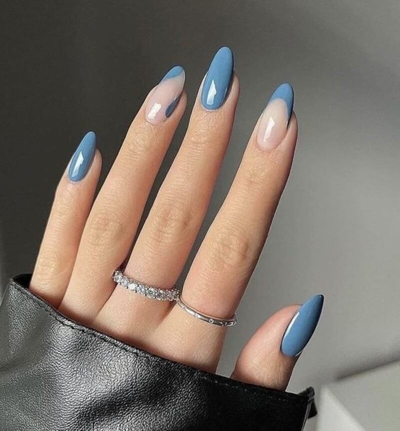 unhas em gel curtas