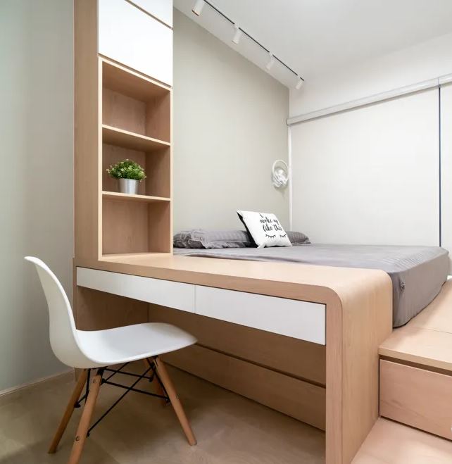 soluções de organização para escrivaninha de quarto
