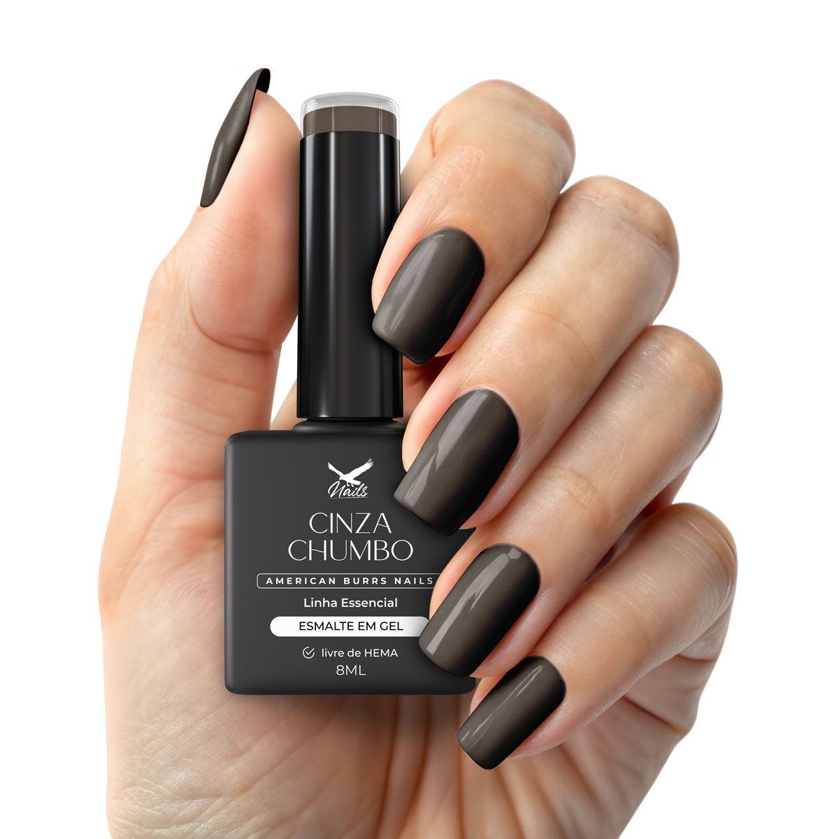 esmalte cinza chumbo cremoso
