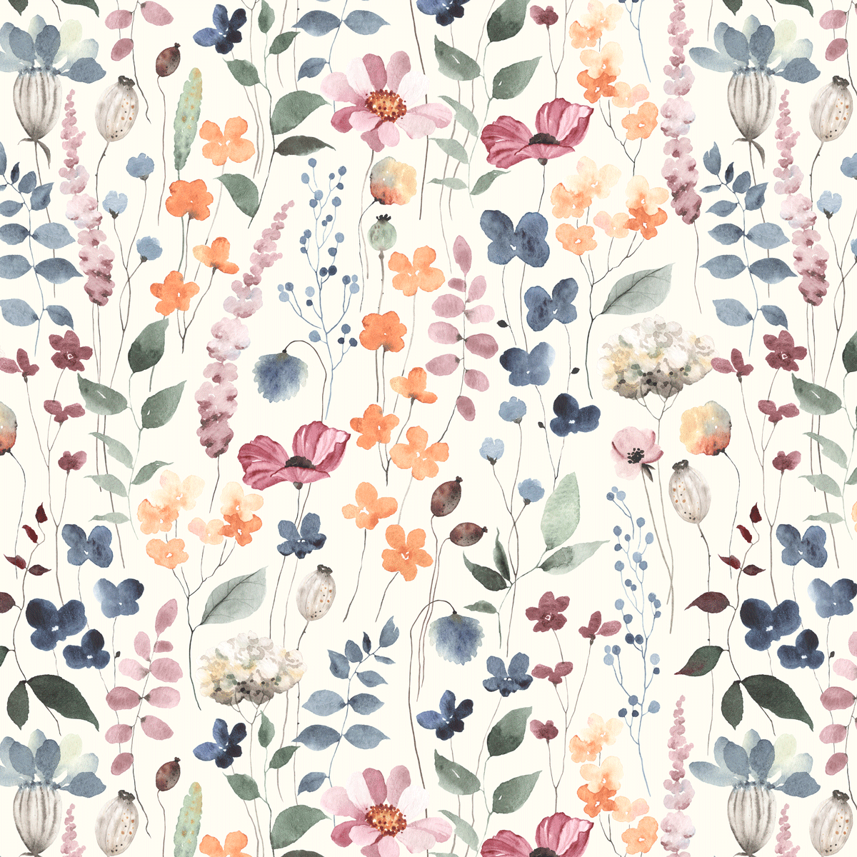 estampa floral vintage