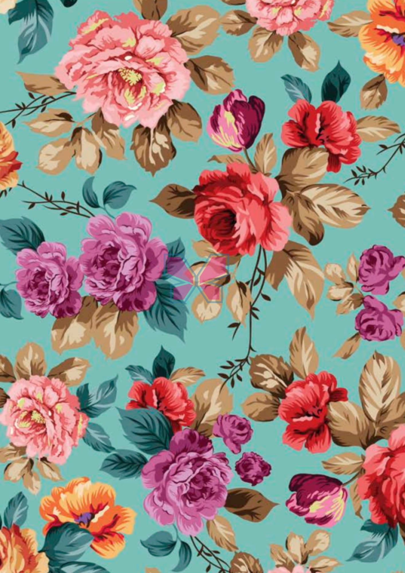 estampa floral romântica