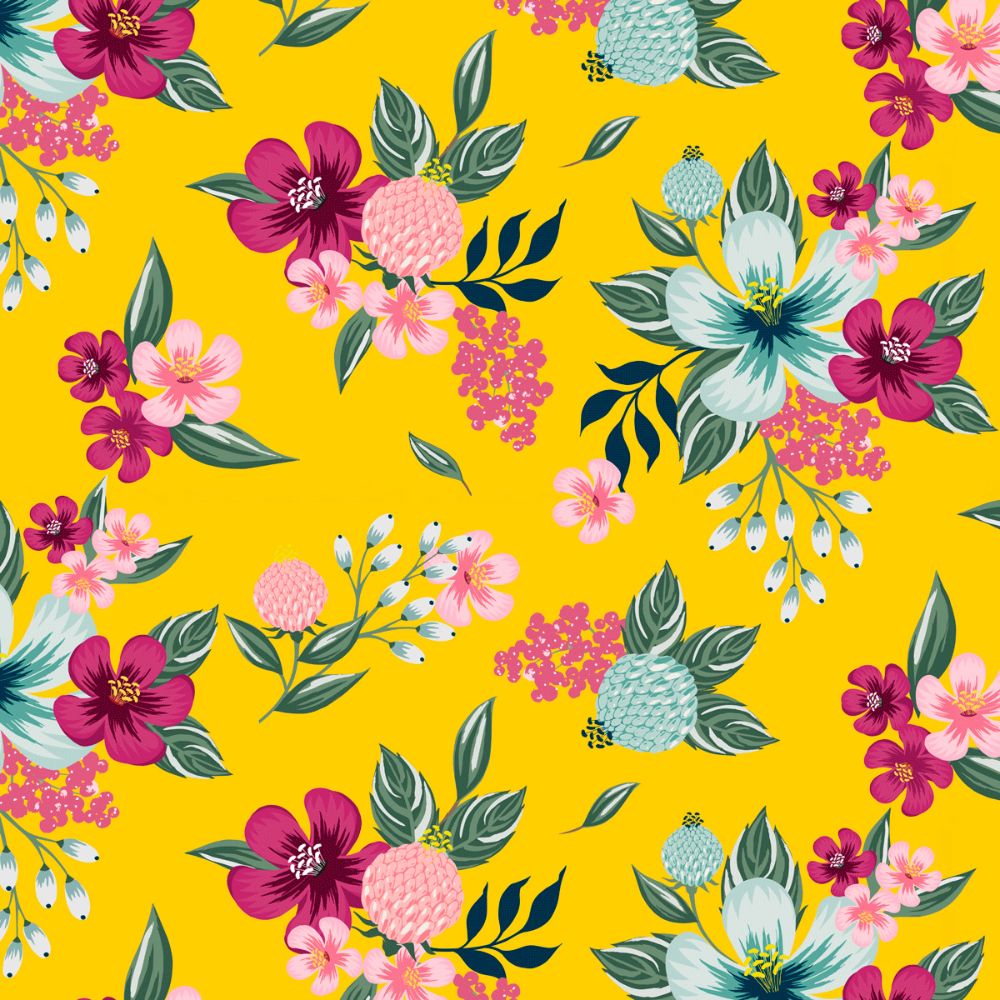 estampa de flores grandes