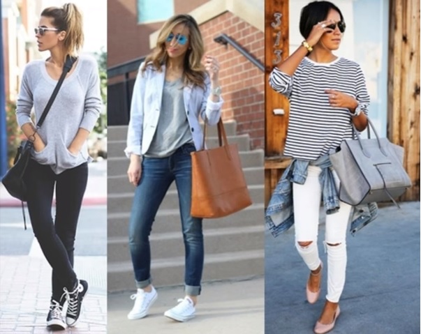 tênis branco look elegante