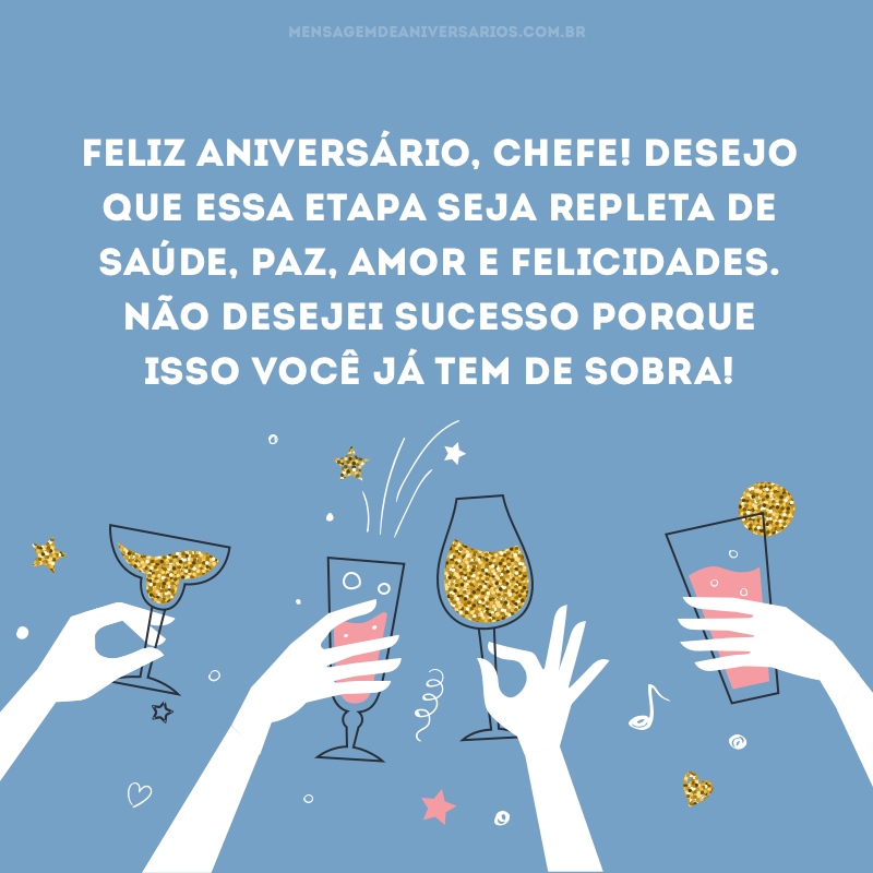parabéns chefe engraçado