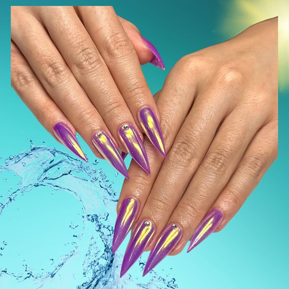 unha de gel com glitter
