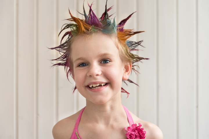 cabelo divertido para escola