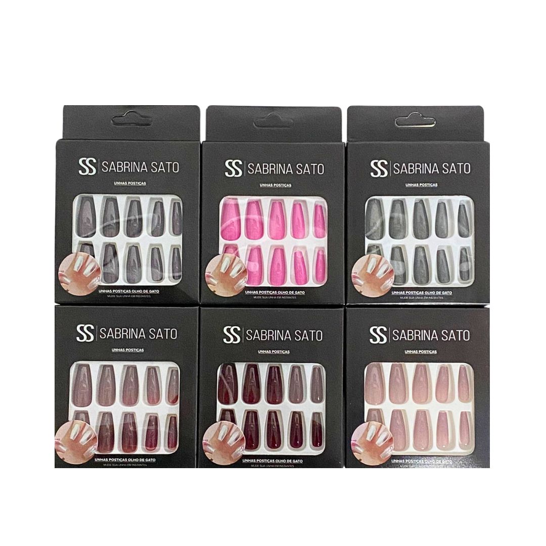 unhas postiças com strass