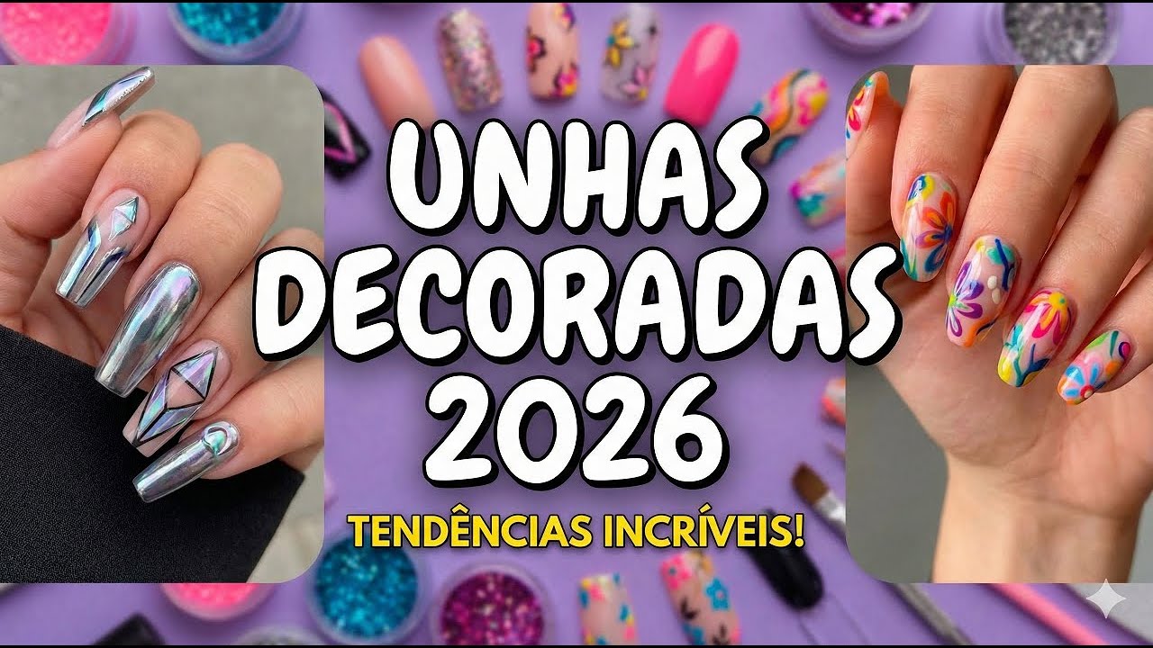 unhas decoradas para fazer em casa