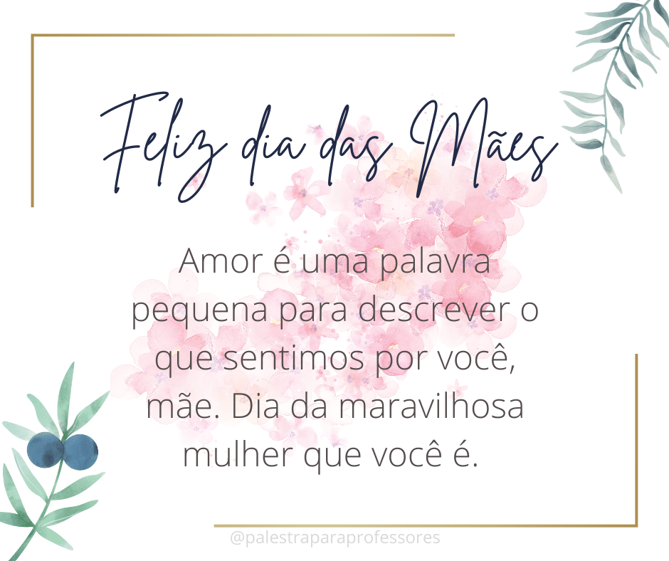 mensagens dia das mães curtas