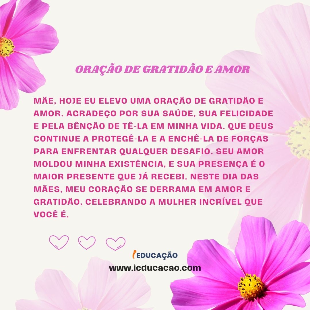 agradecimento para mãe