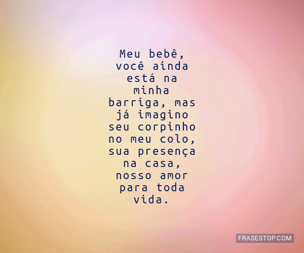 declarações de amor para o bebê antes de nascer