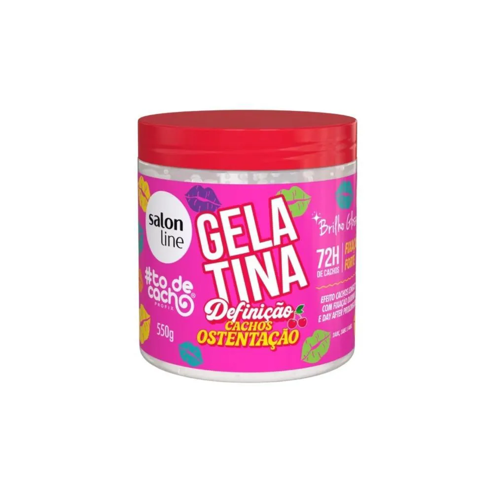 gelatina salon line tô de cacho para cabelo ondulado
