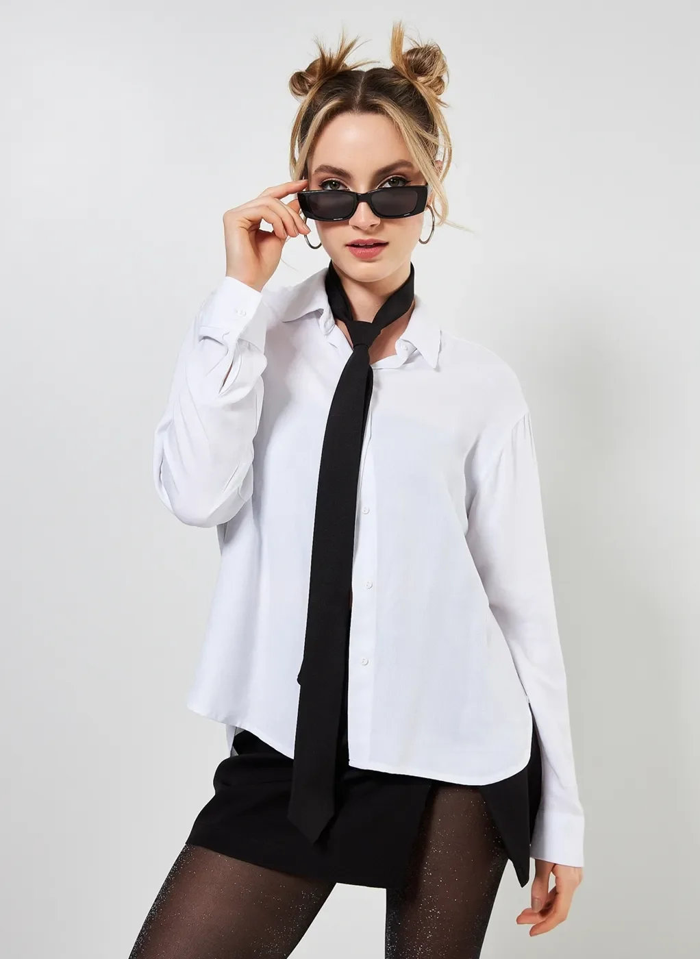 gravata feminina estilo preppy