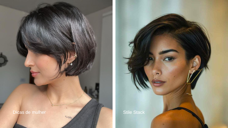 transformação visual corte de cabelo