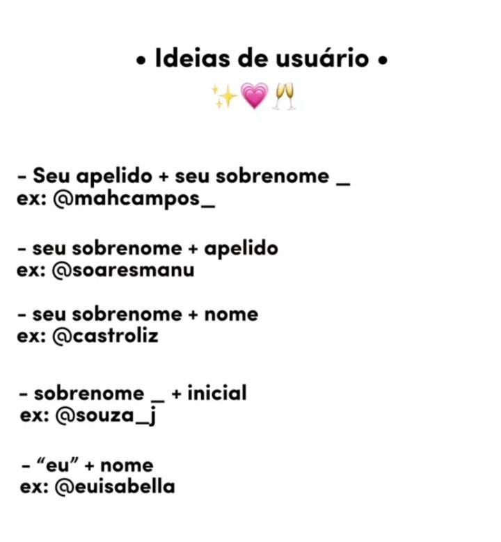 nomes para perfil instagram