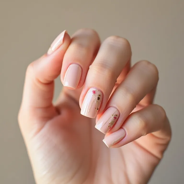 unhas de gel estilo amendoado