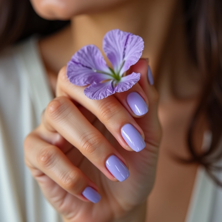 unhas roxas elegantes para ambiente formal