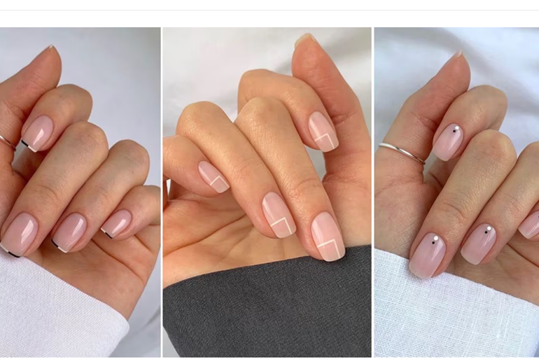 unhas minimalistas decoradas