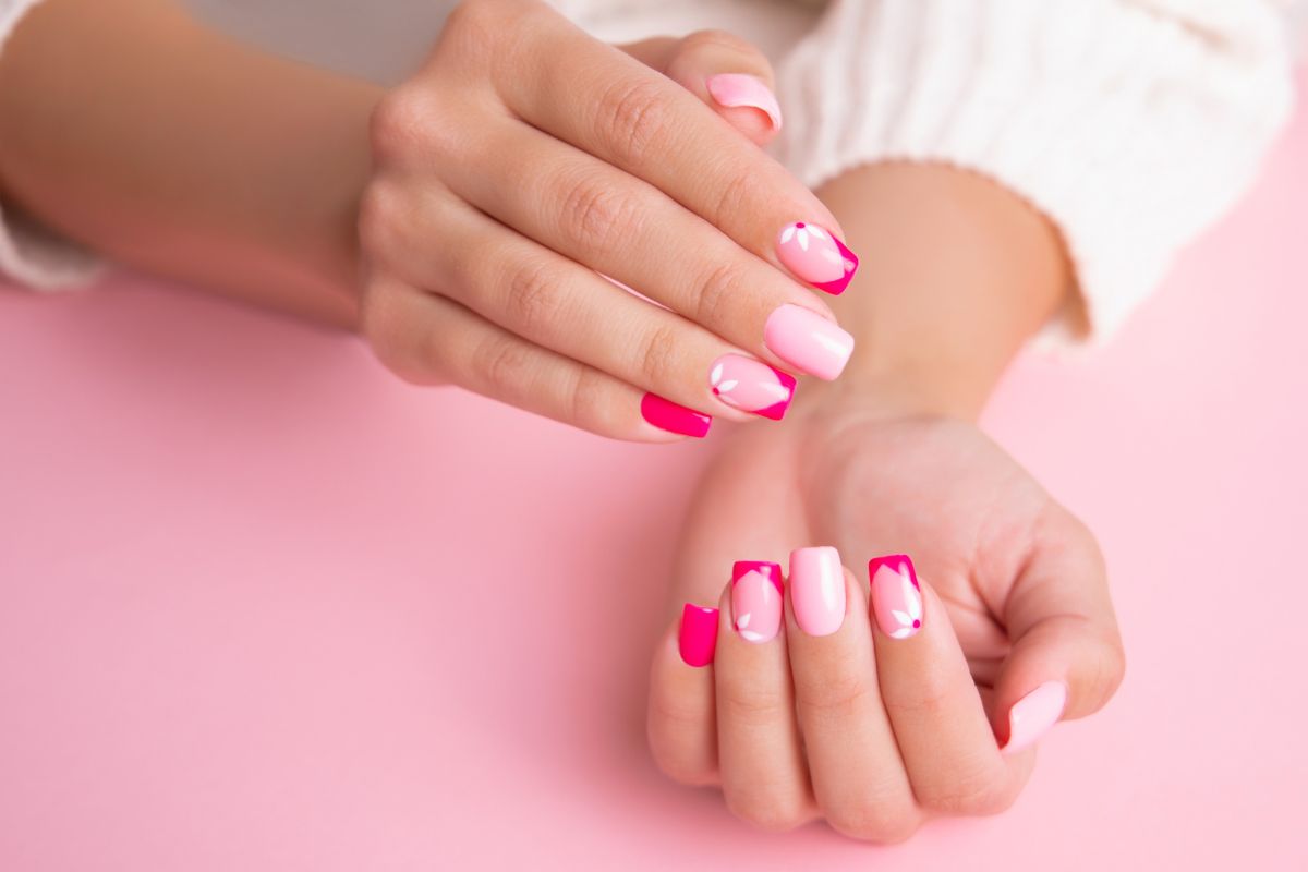 unhas com glitter