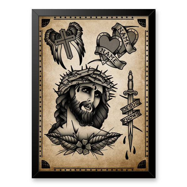 tatuagem de Jesus nas costas