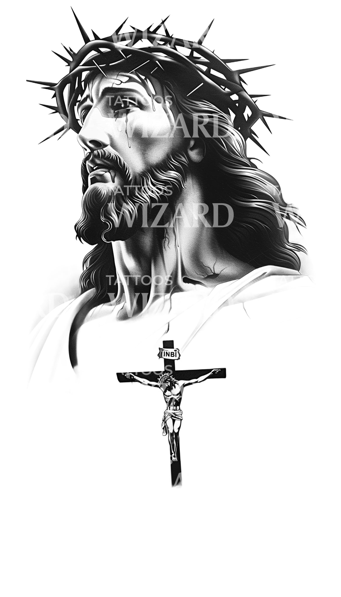 tatuagem de Jesus no peito