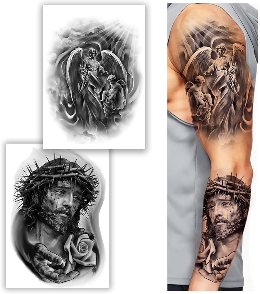 tatuagem de Jesus estilo chicano