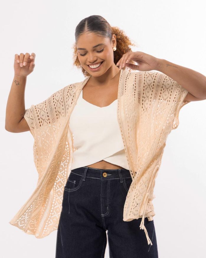 kimono de crochê passo a passo