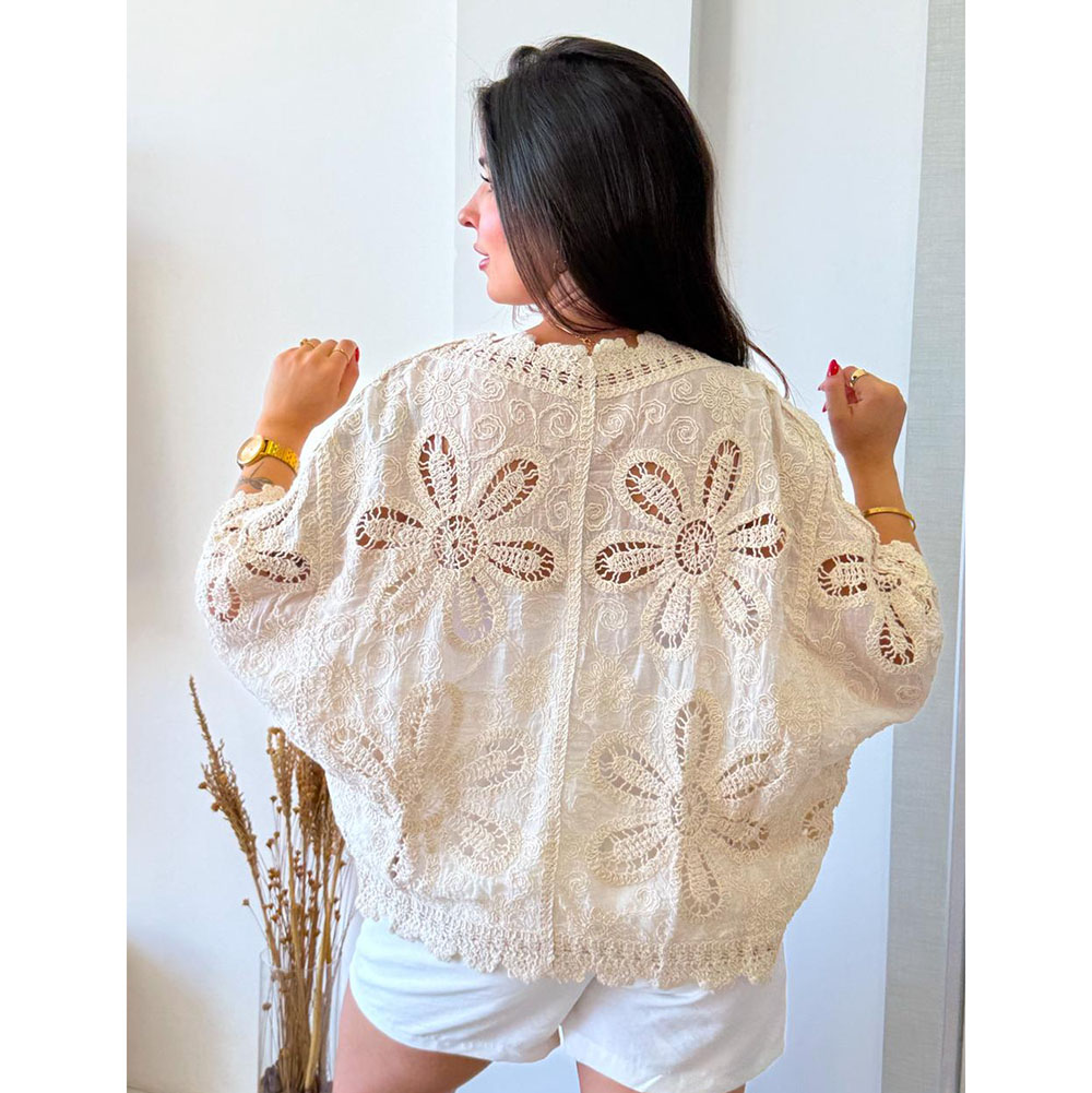 kimono de crochê verão