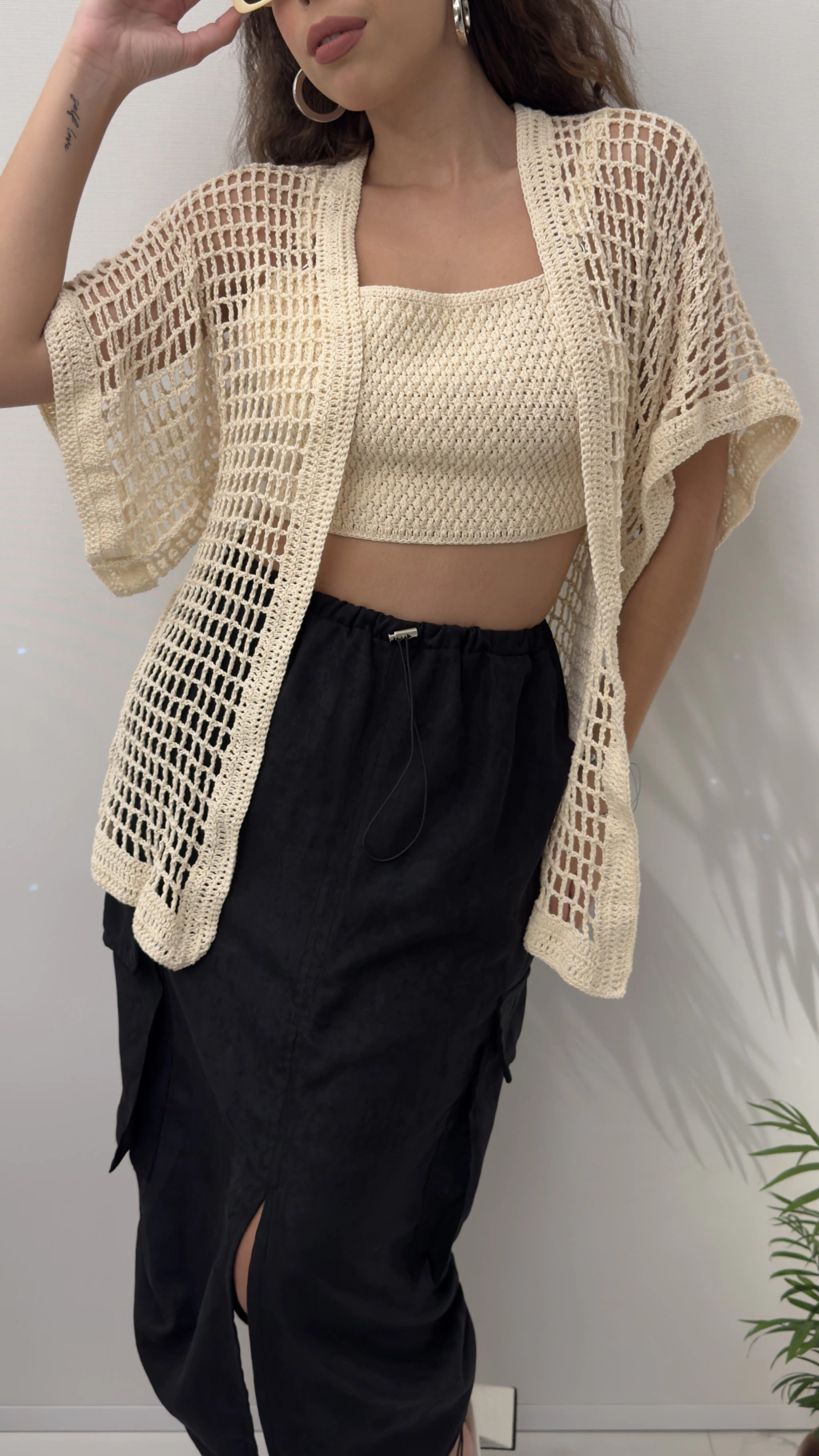 kimono de crochê saída de praia