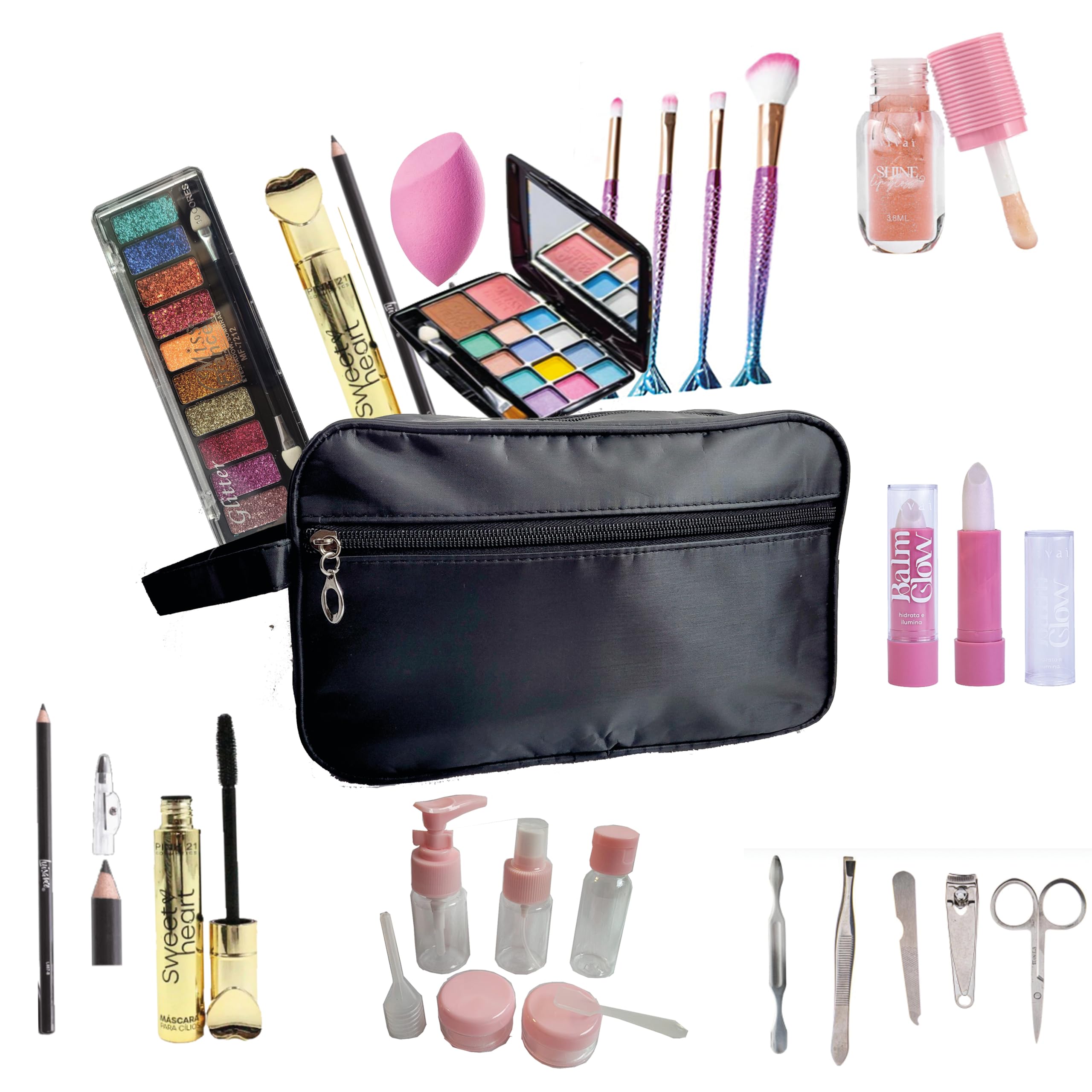 kit maquiagem compacto viagem