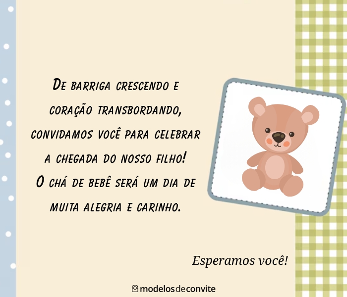 canva lista chá de bebê