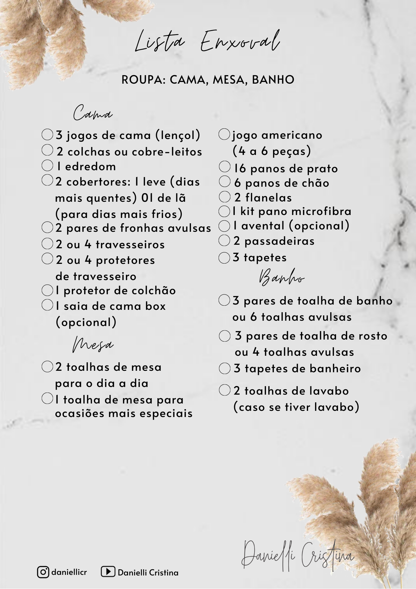 como montar enxoval de casamento