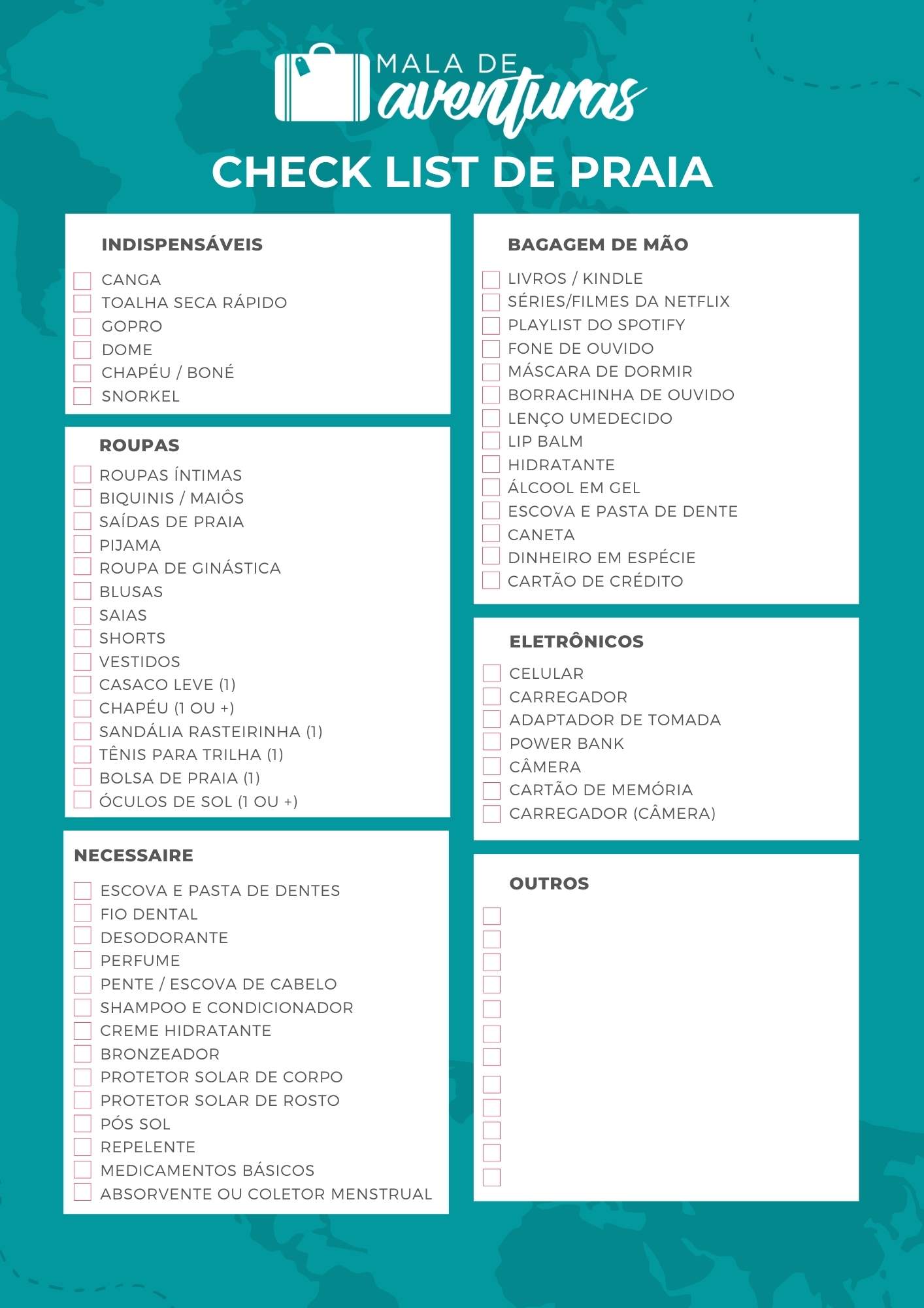 acessórios de praia modernos