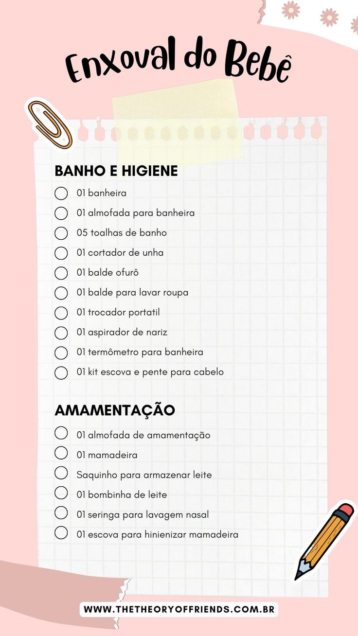 lista enxoval bebê econômico