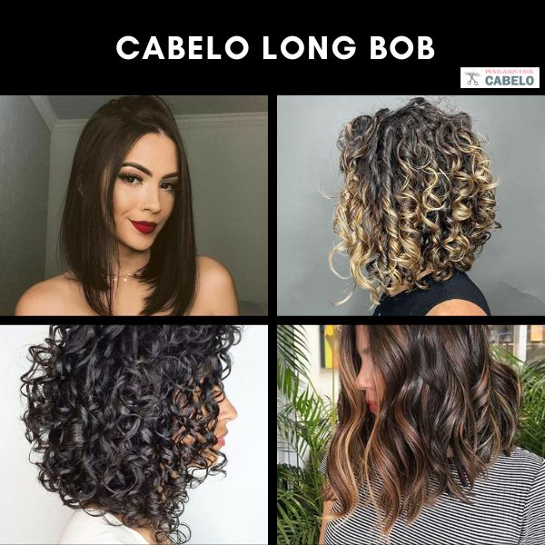 long bob cacheado com franja