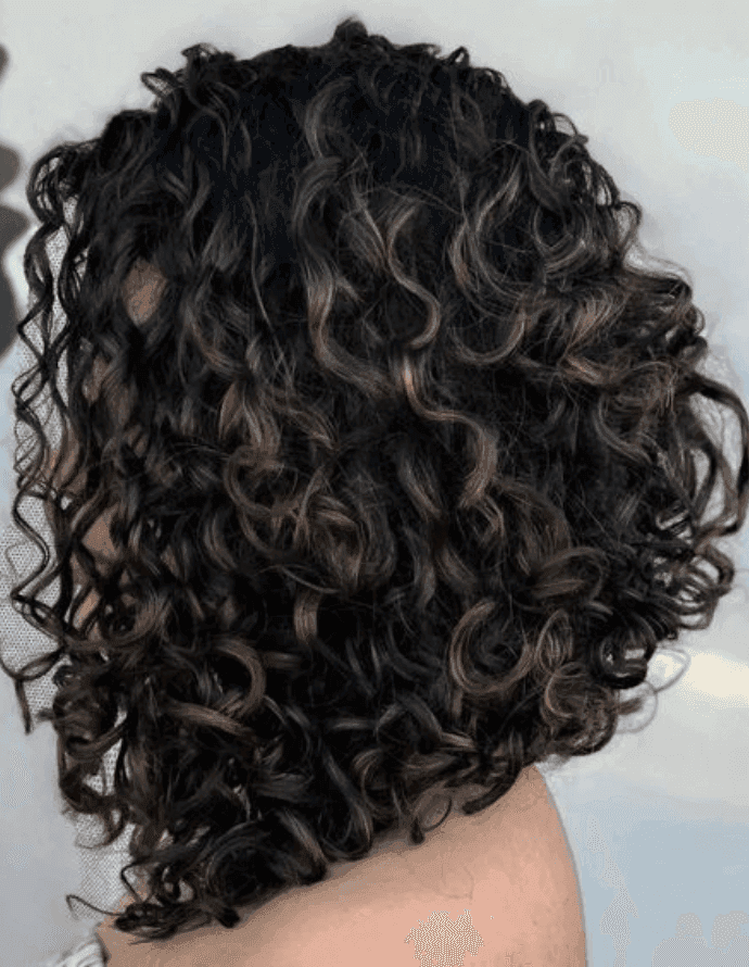 manutenção long bob cacheado