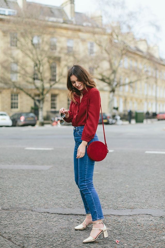 look camisa vermelha feminina
