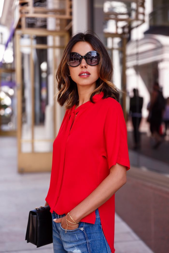 styling camisa vermelha